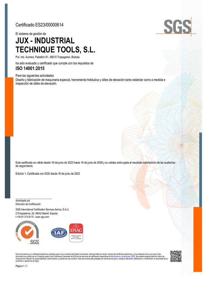 Certificado ISO 14001:2015 completo